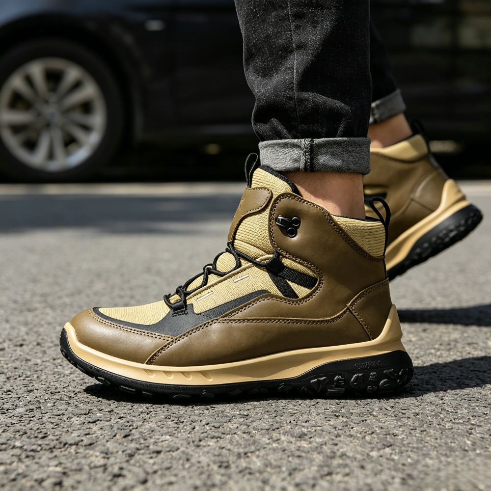 Streetwear Brand Shoes - Высокие кожаные ботинки для мужчин, люксовый