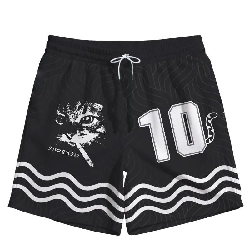 Streetwear Brand Cat - Мужские летние быстросохнущие свободные баскетбольные шорты