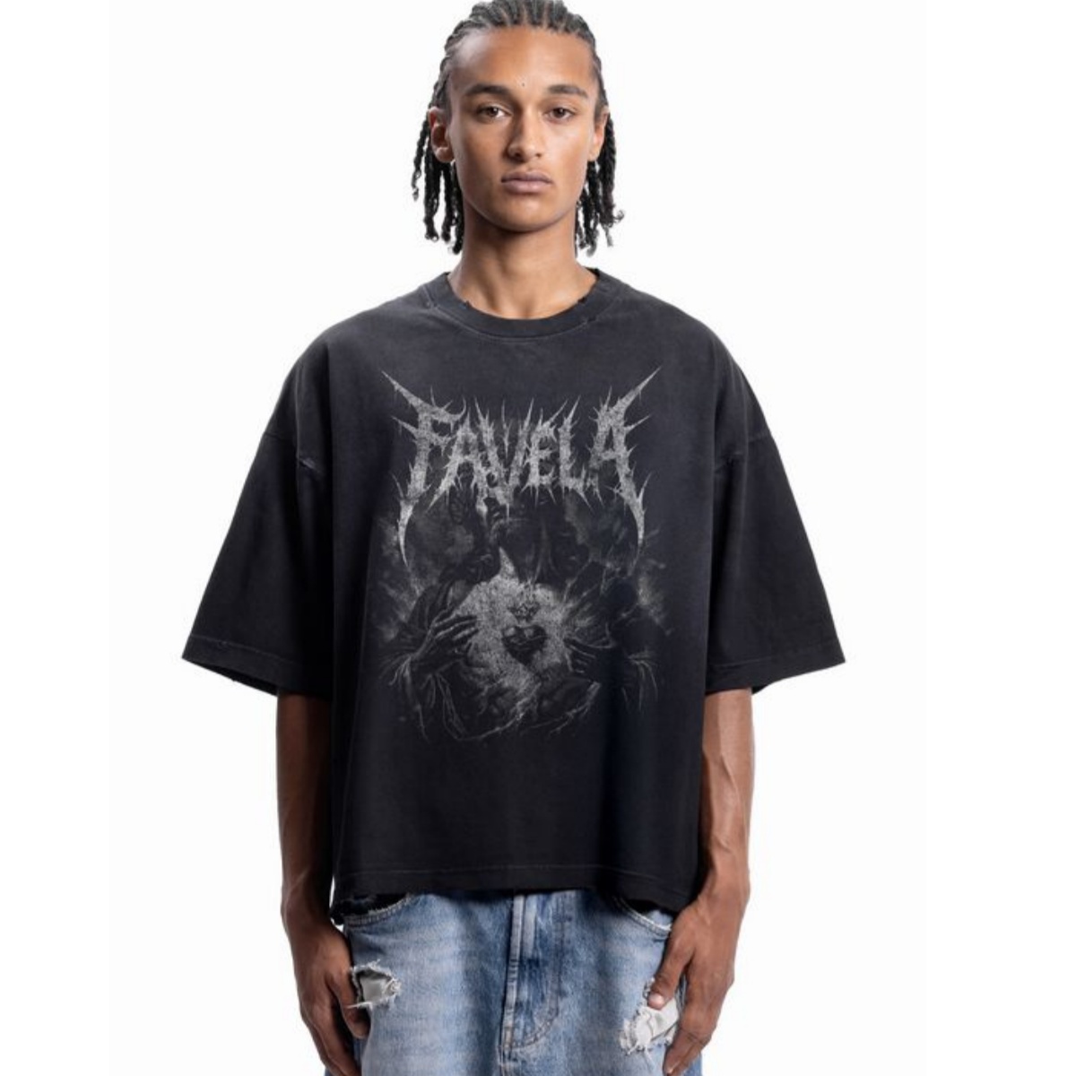 Streetwear Brand Heart - Футболка с принтом Sacred Heart Metal