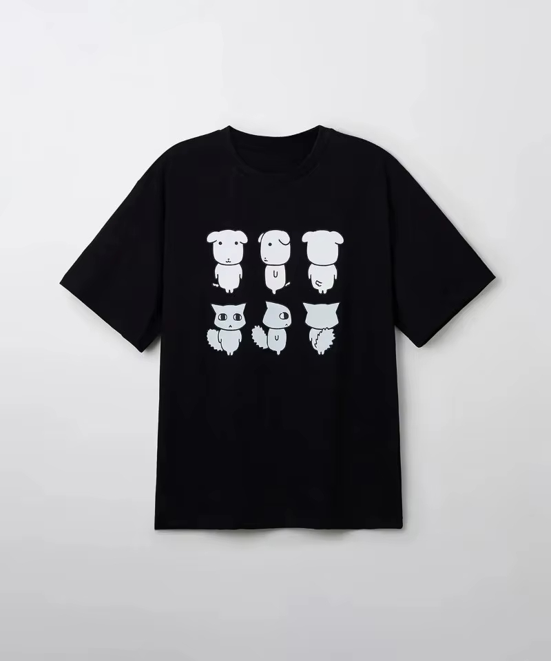 Streetwear Brand Cat - Футболка с принтом «Черный кот рисует