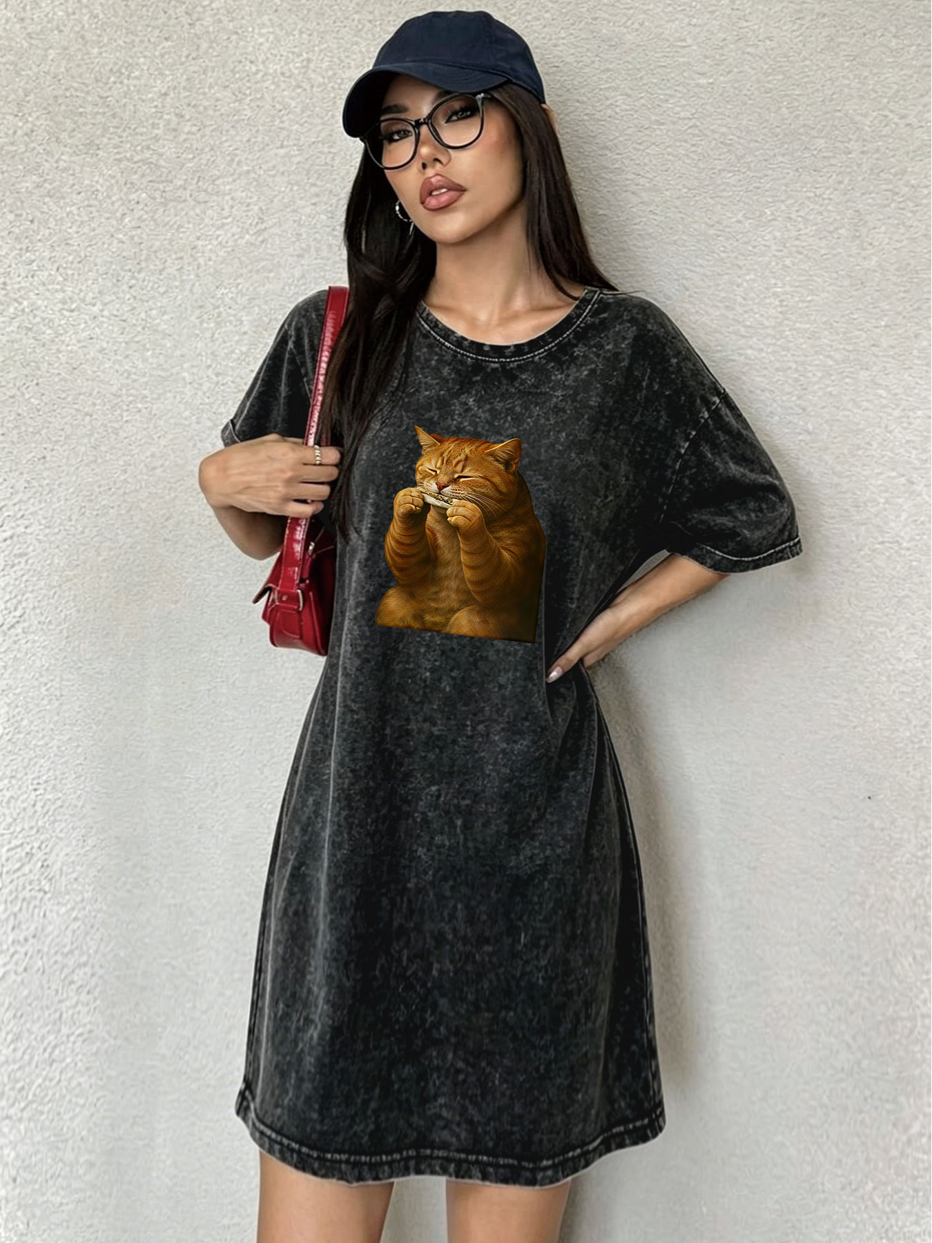 Винтажное платье-футболка с эф – обзор и цена Streetwear Brand Cat